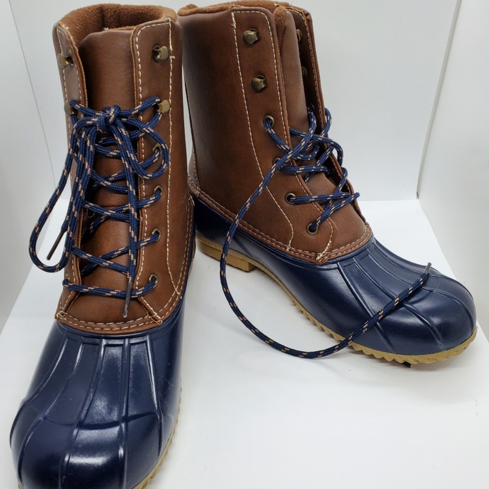 Navy Blue Duck Boots